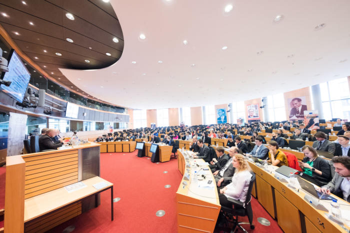 Salle de conférence au Parlement Européen
